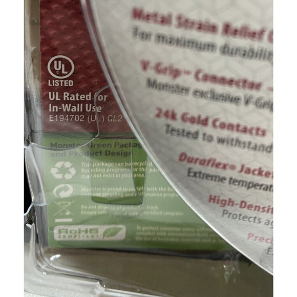 Monster HDMI Cable 700hd 4m Gray 13ft Video & Audio New In Package HD TV - Picture 6 of 9